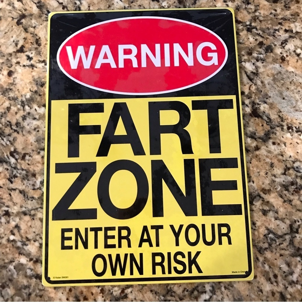 ▪️Metal Fart Zone Sign